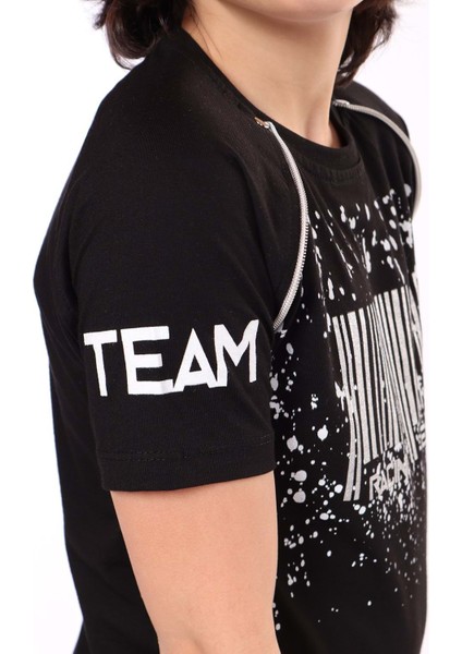 Toontoy Erkek Çocuk Racing Team Yazılı Barkod Baskılı Tişört fiyatları