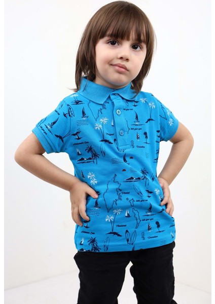 Toontoy Erkek Çocuk Komple Desenli Tişört