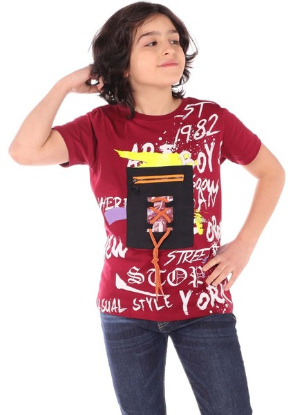 Toontoy Erkek Çocuk Armalı Önü Yazı Baskılı Tişört