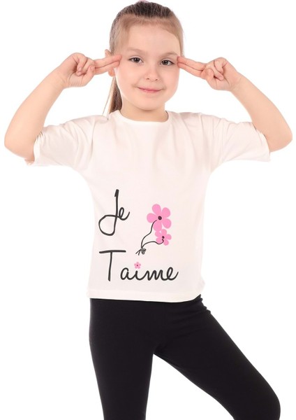 Toontoy Kız Bebek Le Taime Baskılı Tişört