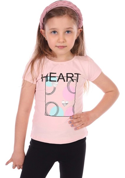 Toontoy Kız Bebek Heart Baskılı Tişört