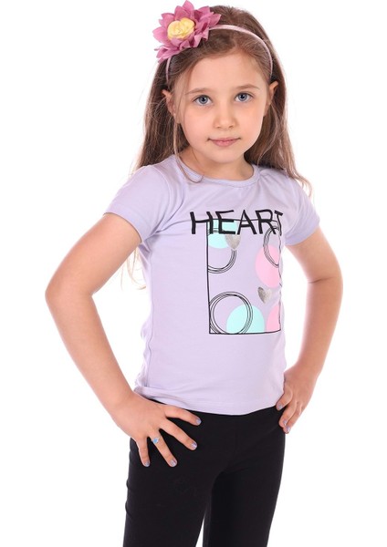 Toontoy Kız Bebek Heart Baskılı Tişört