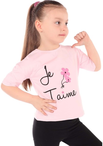Toontoy Kız Bebek Le Taime Baskılı Tişört
