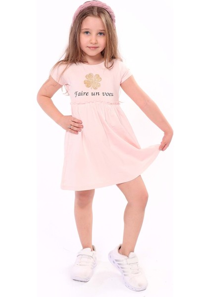 Toontoy Kız Bebek Faire Un Voeu Baskılı Elbise