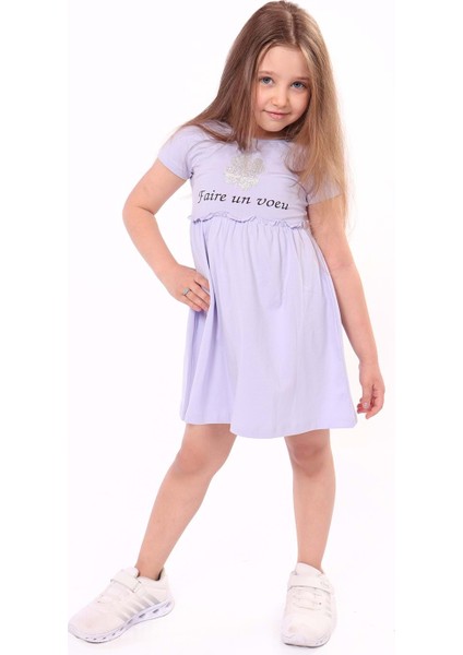 Toontoy Kız Bebek Faire Un Voeu Baskılı Elbise