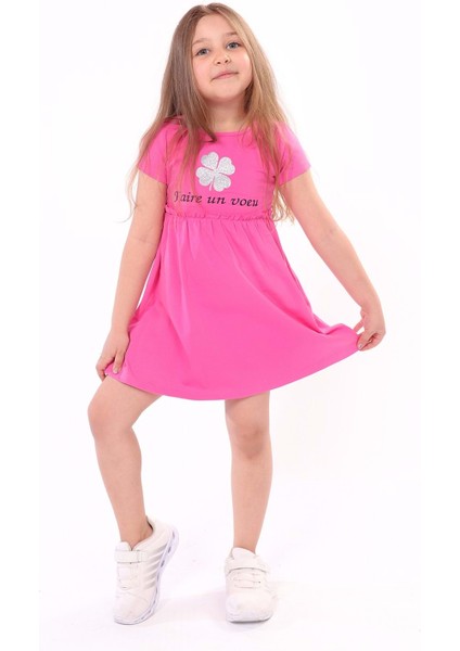 Toontoy Kız Bebek Faire Un Voeu Baskılı Elbise