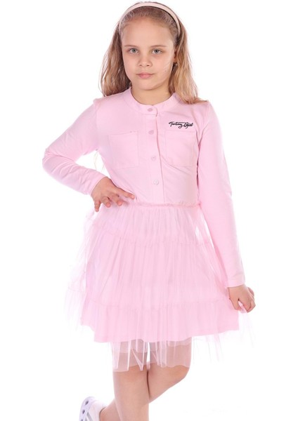 Toontoy Kız Çocuk Toontoy Girl Nakışlı Tüllü Elbise