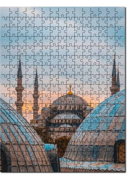 Sultan Ahmet Cami Kubeler Arasında 120 Parça Puzzle Yapboz Mdf (Ahşap)