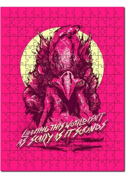 Hotline Miami Pebe Zemeni Görseli 120 Parça Puzzle Yapboz Mdf (Ahşap)