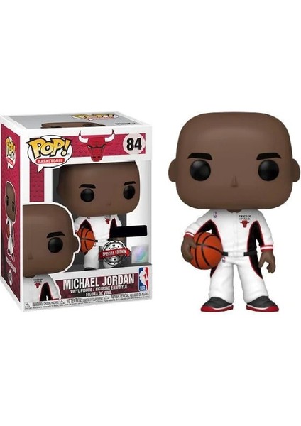 Pop Nba Michael Jordan Chicago Bulls Beyaz Isınma Kıyafetli Exclusive Figür Limited Edition