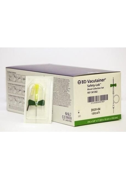 367282 Kelebek Set Vakumlu 21G Yeşil 50 Adet