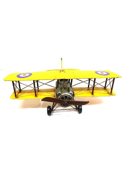 Dekoratif Metal Uçak Çift Kanatlı Dekoratif Hediyelik