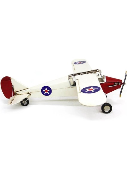 Dekoratif Metal Uçak Çift Kanatlı Vintage Ev Ofis Hediyelik