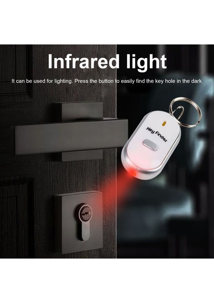 Ledli Bluetooth Uyumlu Anahtar Bulucu - Beyaz (Yurt Dışından)
