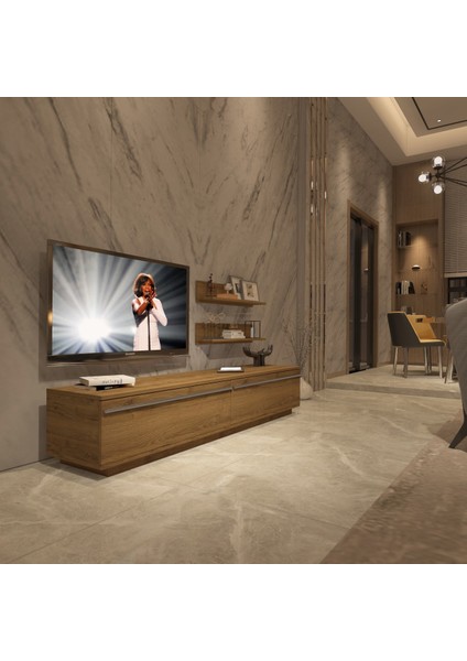Eko 4b Mdf Std Tv Ünitesi Tv Sehpası Naturel Pera