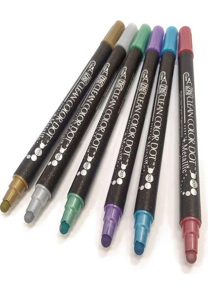 Clean Color Dot Çift Taraflı Metalik Kırmızı 126 Kalem TC-8100