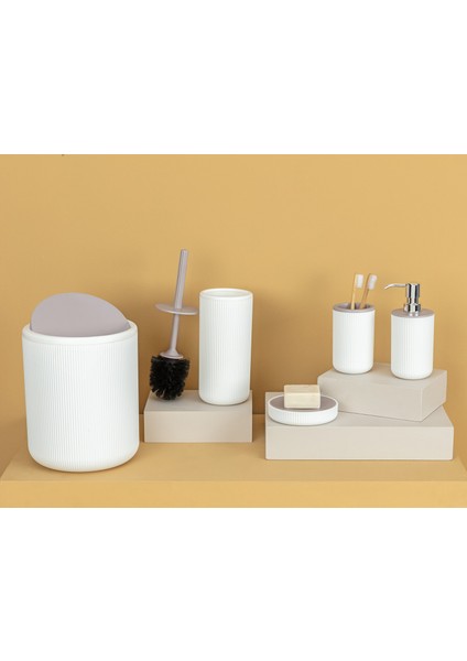 Martre 5'li Banyo Seti - Soft Ekru