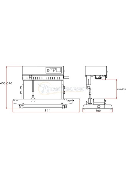 FRB-770 Iı Yürüyen Bantlı Dikey Poşet Ağzı Kapama Makinesi