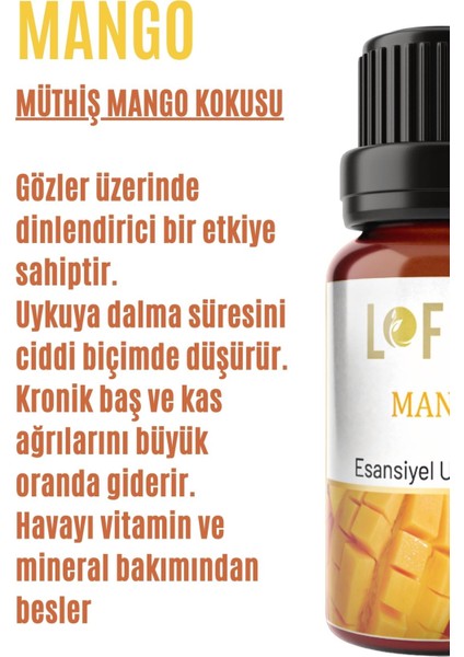 Mango Uçucu Yağ Buhurdanlık Esansı Oda Kokusu 10 ml