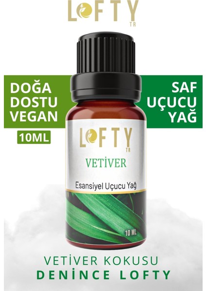 Vetiver Uçucu Yağ Buhurdanlık Esansı Oda Kokusu 10 ml