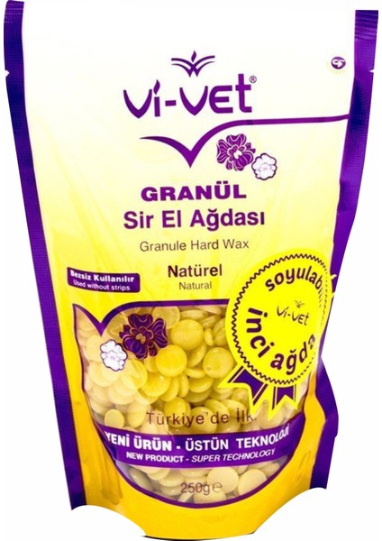 Ağda Makinesi Mor 800 Alfa+Ek Hazne+Vivet Natural Boncuk Ağda 250ML+5 Spatula+Vivet 125ML Yağ