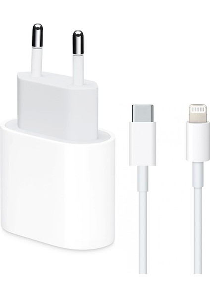 Apple Iphone Uyumlu 11 - 11 Pro Max - 12 - 12 Pro Hızlı Şarj Aleti Seti 20W Adaptör USB C 1m Kablo