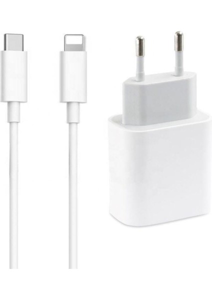 Apple Iphone Uyumlu 11 - 11 Pro Max - 12 - 12 Pro Hızlı Şarj Aleti Seti 20W Adaptör USB C 1m Kablo