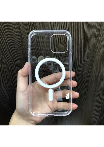 Iphone 11 12 13,pro,pro Max , Mini Magsafe Destekli Kablosuz Şarj Uyumlu Şeffaf Silikon Kılıf