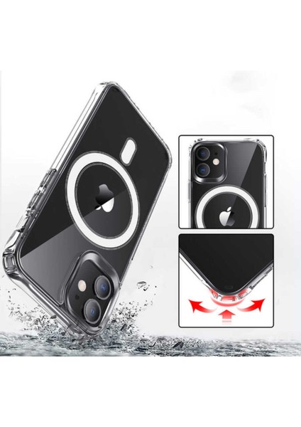 Iphone 11 12 13,pro,pro Max , Mini Magsafe Destekli Kablosuz Şarj Uyumlu Şeffaf Silikon Kılıf fiyatları