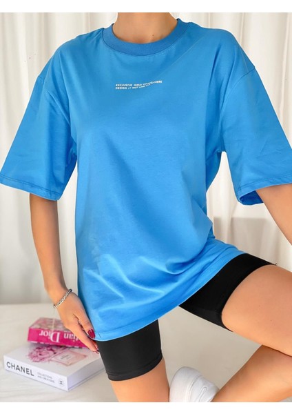 Excusive Yazı Baskılı Oversize T-Shirt