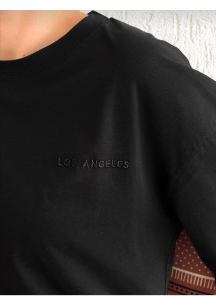 Los Angeles Baskılı Oversize T-Shirt