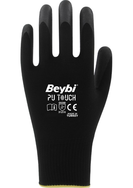 Pu Touch Poliüretan Polyester Iş Eldiveni 12 Çift