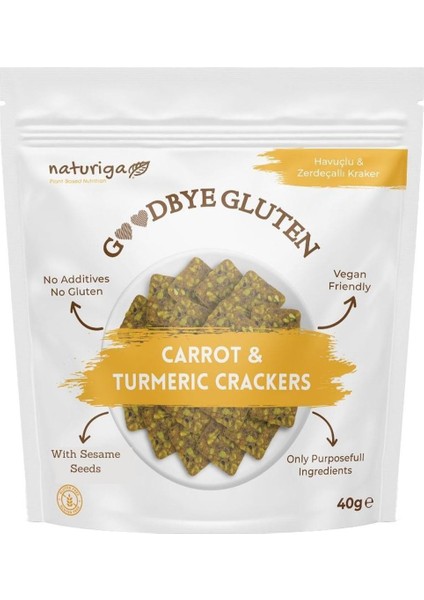 Goodbye Gluten Havuçlu & Zerdeçallı Kraker 40 gr
