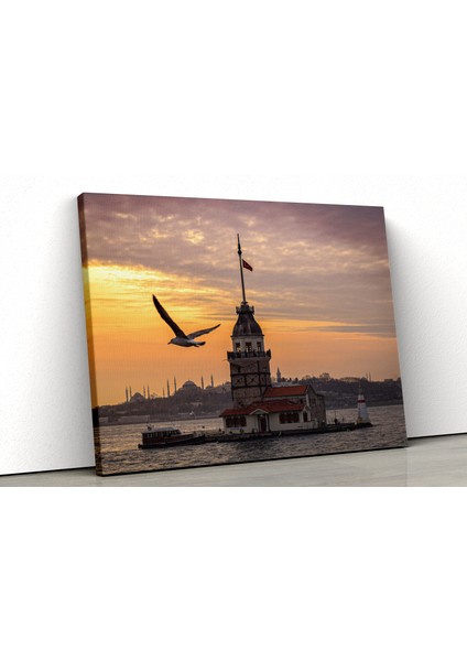 Tekli Kanvas Tablo Tasarımı Dekor Kız Kulesi Istanbul Dekoratif Manzara