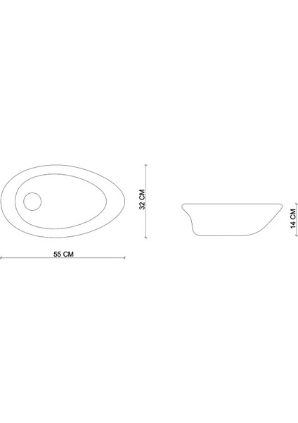EH-4610MS Tezgah Üstü Porselen Lavabo modelleri