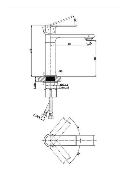 FM-2311 Krom Lavabo Bataryası