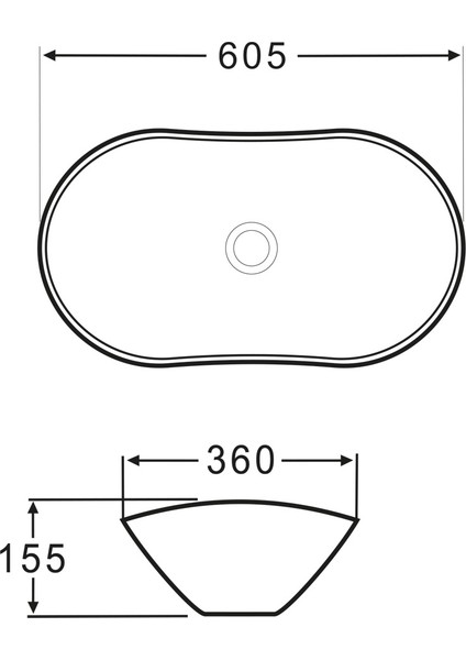 E-2113M5 Tezgah Üstü Porselen Lavabo modelleri
