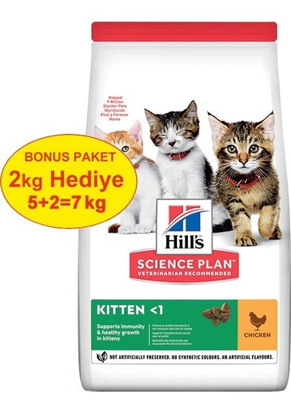 Kitten Tavuklu Yavru Kedi Maması 5 kg (+2 kg )