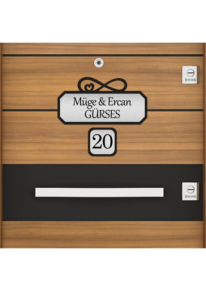 Metal Ahşap Arkalıklı Kapı Isimliği Kapı Numarası fiyatları