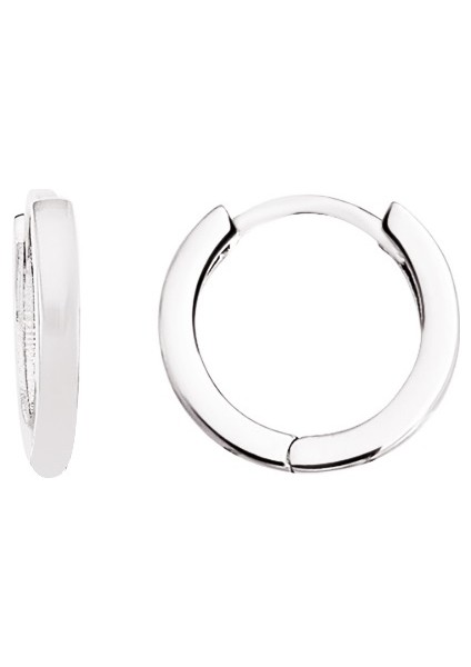 Beyaz Altın Büyük Halka Küpe