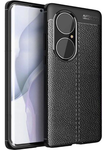 Huawei P50 Pro Leather Tpu Silikon Kılıf - Siyah