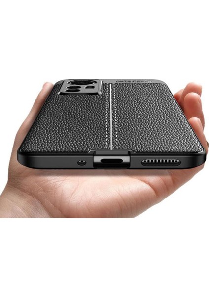 Xiaomi Mi 12 Leather Tpu Silikon Kılıf - Siyah