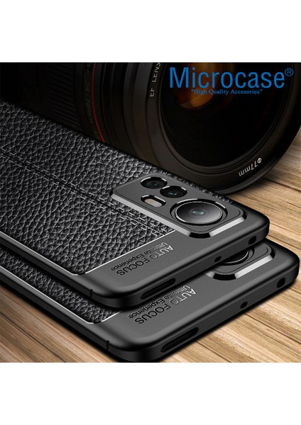 Xiaomi Mi 12 Leather Tpu Silikon Kılıf - Siyah