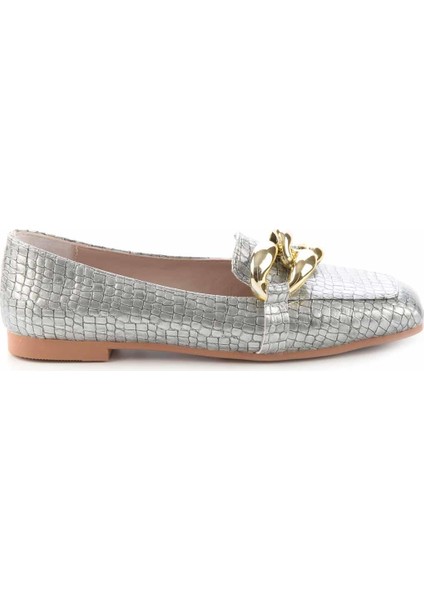 Lame Kroko Kadın Loafer Ayakkabı K01641166311 fiyatları