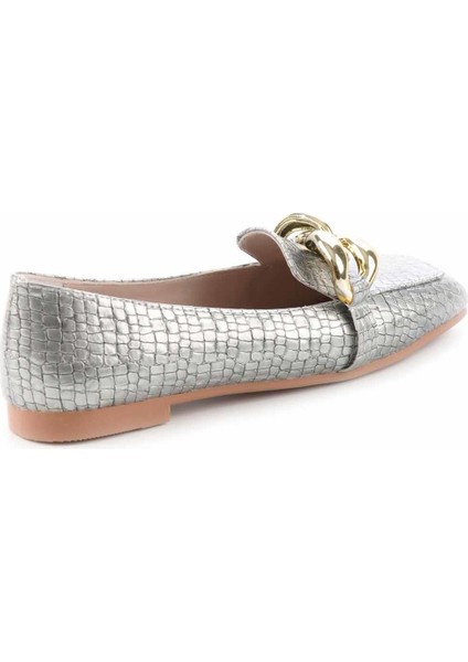 Lame Kroko Kadın Loafer Ayakkabı K01641166311 fırsatları