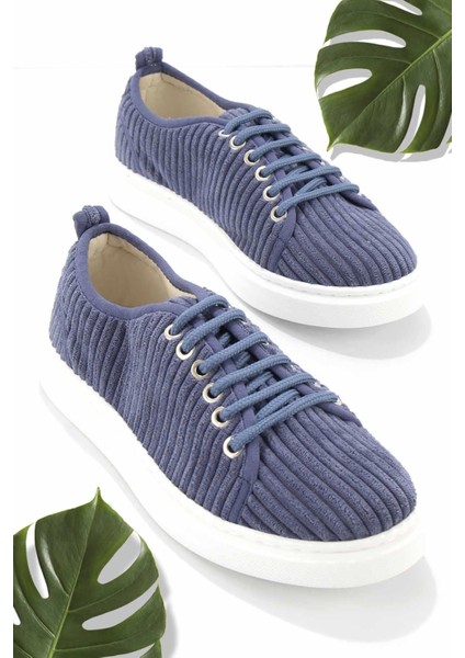 Kot Mavi Kumaş Kadın Sneaker K01122000804