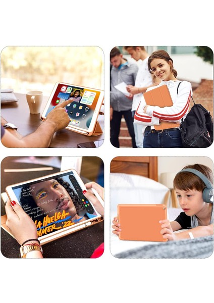 Apple iPad 9. Nesil 8. Nesil 7. Nesil 10.2" Kılıf Kalem Bölmeli Smart Case A2602 A2603 A2604 A2605