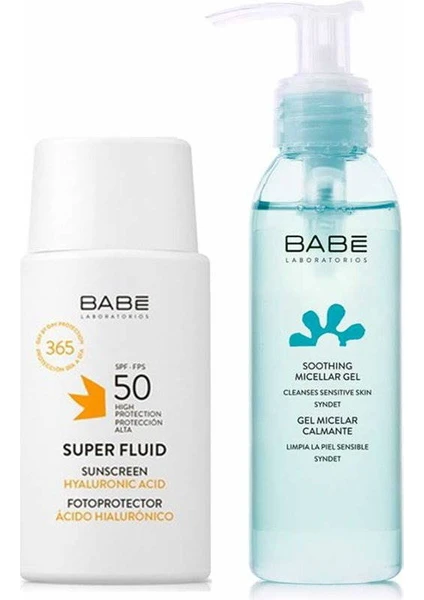 Facial Sunscreen Super Fluid SPF 50 Güneş  Kremi + Micellar Jel 90 ml