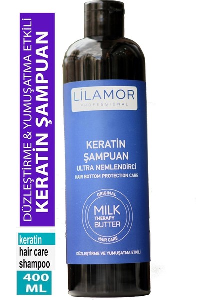 Professional Düzleştirme ve Yumuşatma Etkili Keratin Şampuan 400ML