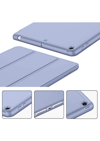 Apple İPad 8. Nesil 10.2 Kılıf Silikon Kalem Bölmeli Smart Case A2270 A2428 A2429 A2430 Lavender fırsatları
